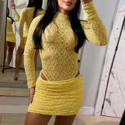 Outfit Set Women Fashion Long Romper+Skirt 2pc Set - Outfit Set - POPSUIT - Mad Fly Essentials