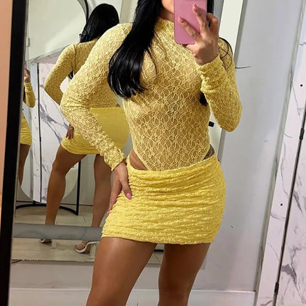 Outfit Set Women Fashion Long Romper+Skirt 2pc Set - Outfit Set - POPSUIT - Mad Fly Essentials