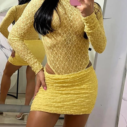 Outfit Set Women Fashion Long Romper+Skirt 2pc Set - Outfit Set - POPSUIT - Mad Fly Essentials