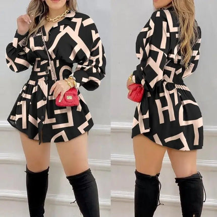 Outfit Set Women Greek European Fret Mini Dress - Outfit Set - mandylandy - Mad Fly Essentials