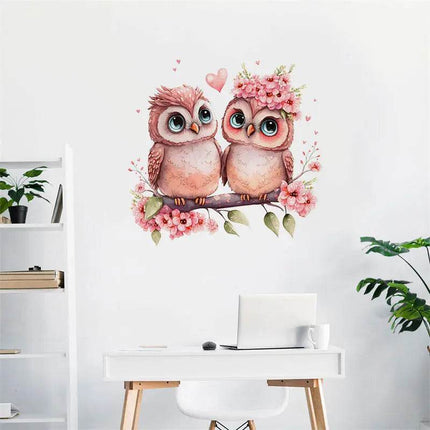 Owl Love Birds 3D Wall Sticker - 3D Wall Sticker - ZOOYOO - Mad Fly Essentials