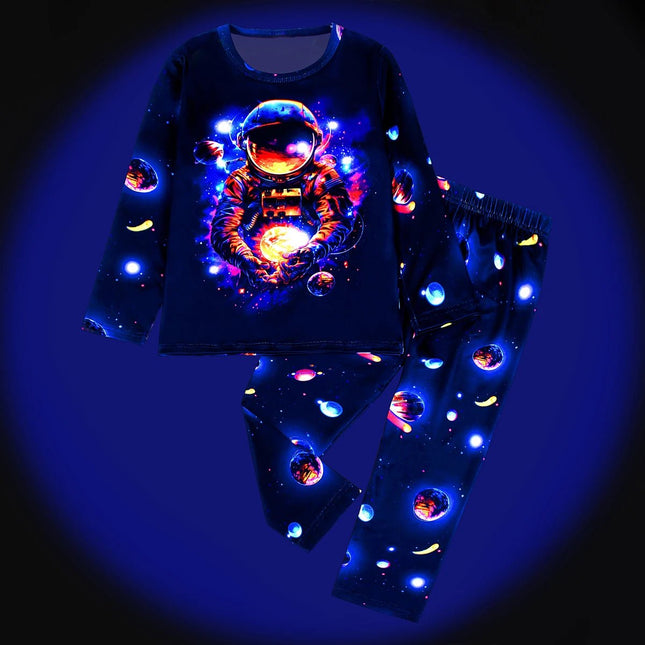 Pajama Set Baby Boy Dinosaur Cartoon Long Glow Pajamas - Pajama Set - A&J DESIGN - Mad Fly Essentials