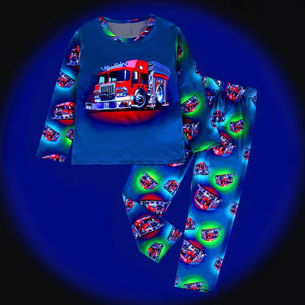 Pajama Set Baby Boy Dinosaur Cartoon Long Glow Pajamas - Pajama Set - A&J DESIGN - Mad Fly Essentials