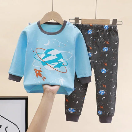 Pajama Set Baby Boy Funny Animal Long Sleepwear Pajamas - Pajama Set - Little maven - Mad Fly Essentials