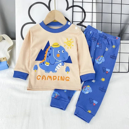 Pajama Set Baby Boy Funny Animal Long Sleepwear Pajamas - Pajama Set - Little maven - Mad Fly Essentials