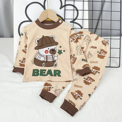 Pajama Set Baby Boy Funny Animal Long Sleepwear Pajamas - Pajama Set - Little maven - Mad Fly Essentials