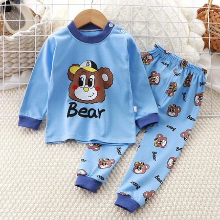 Pajama Set Baby Boy Funny Animal Long Sleepwear Pajamas - Pajama Set - Little maven - Mad Fly Essentials