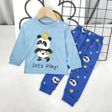 Pajama Set Baby Boy Funny Animal Long Sleepwear Pajamas - Pajama Set - Little maven - Mad Fly Essentials