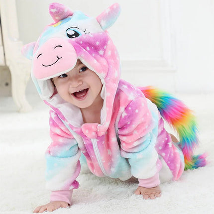 Pajama Set Baby Girl Dinosaur Costume Flannel Outfit - Pajama Set - Miniso - Mad Fly Essentials