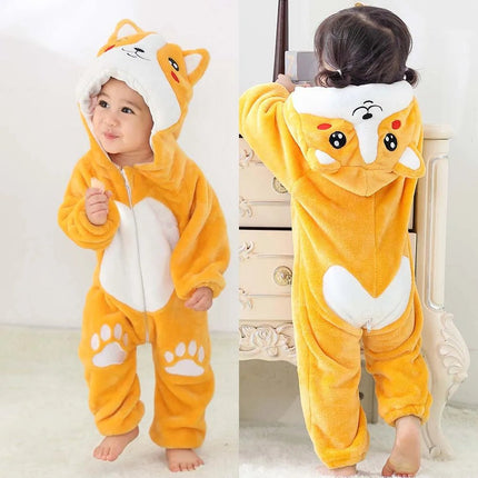 Pajama Set Baby Girl Dinosaur Costume Flannel Outfit - Pajama Set - Miniso - Mad Fly Essentials