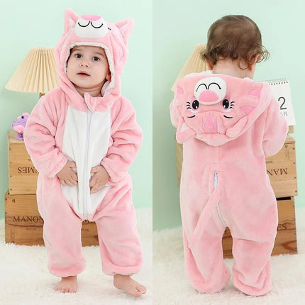 Pajama Set Baby Girl Dinosaur Costume Flannel Outfit - Pajama Set - Miniso - Mad Fly Essentials