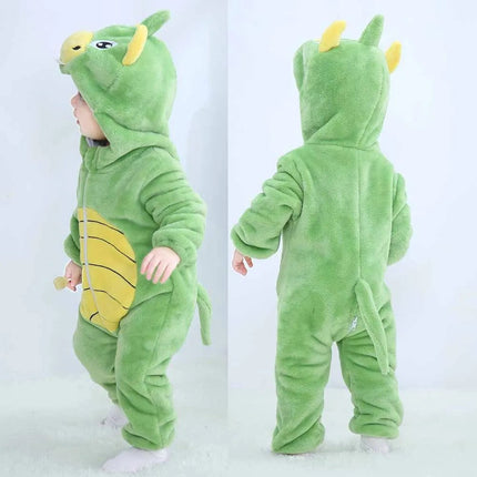 Pajama Set Baby Girl Dinosaur Costume Flannel Outfit - Pajama Set - Miniso - Mad Fly Essentials