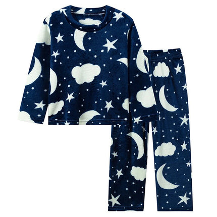 Pajama Set Kids Boy Girl Long Moon Stars Sleepwear - Pajama Set - A&J DESIGN - Mad Fly Essentials