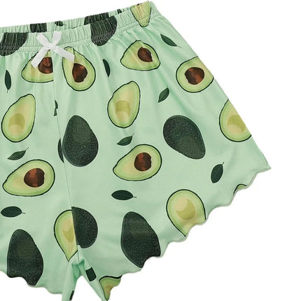 Pajama Set Women Avocado Print Pajamas - Pajama Set - CIBBAR - Mad Fly Essentials