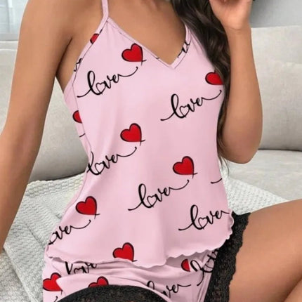 Pajama Set Women Pumpkin Hearts Loungewear Sets - Pajama Set - Laipelar - Mad Fly Essentials