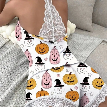 Pajama Set Women Pumpkin Hearts Loungewear Sets - Pajama Set - Laipelar - Mad Fly Essentials