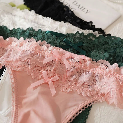 Panties Women's 4pc/Set Lace Thong Low-Rise Panties - Panties - Sandl - Mad Fly Essentials