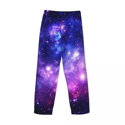 Pants Mem Purple Blue Starry Night Nebula Pajama Pants Sleepwear - Pants - Sonkpuel - Mad Fly Essentials