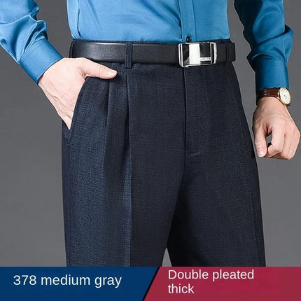 Pants Men Double Pleated High-Waist Formal Pants - Pants - ICPANS - Mad Fly Essentials
