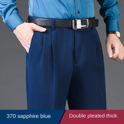 Pants Men Double Pleated High-Waist Formal Pants - Pants - ICPANS - Mad Fly Essentials