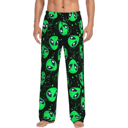 Pants Men Funny Green Alien Pajama Sleepwear Pants - Pants - Fashicon - Mad Fly Essentials