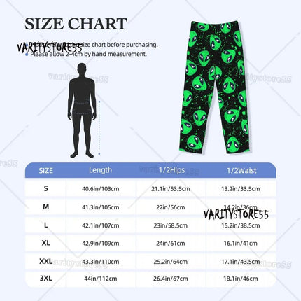 Pants Men Funny Green Alien Pajama Sleepwear Pants - Pants - Fashicon - Mad Fly Essentials