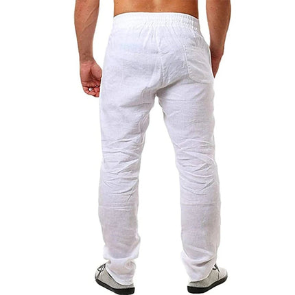 Pants Men Linen Elastic Casual Fitness Wear - Pants - Fanweilin - Mad Fly Essentials