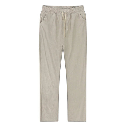 Pants Men Linen Elastic Casual Fitness Wear - Pants - Fanweilin - Mad Fly Essentials