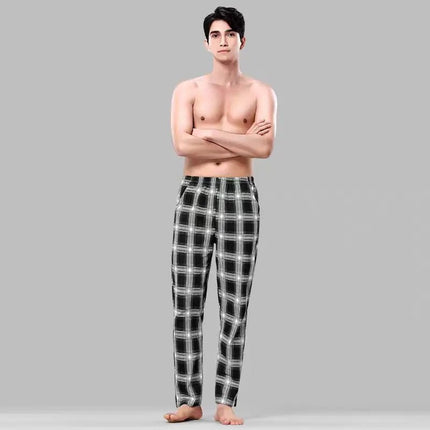 Pants Men Plaid Pajama Home Bottoms - Pants - Tregen - Mad Fly Essentials