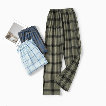 Pants Men Plaid Pajama Home Bottoms - Pants - Tregen - Mad Fly Essentials