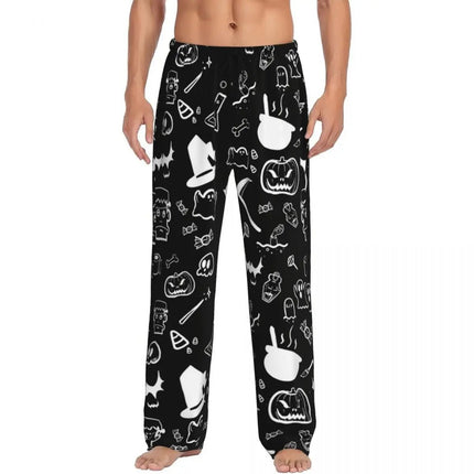 Pants Men Spooky Bat Black Purple Sleepwear Bottoms - Pants - acm - Mad Fly Essentials