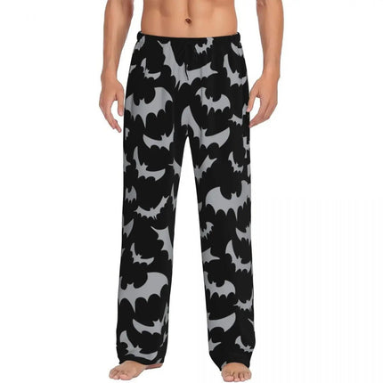 Pants Men Spooky Bat Black Purple Sleepwear Bottoms - Pants - acm - Mad Fly Essentials