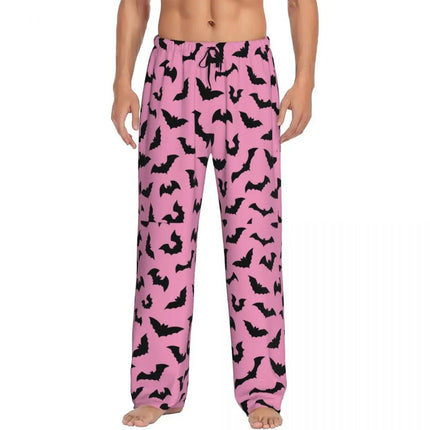 Pants Men Spooky Bat Black Purple Sleepwear Bottoms - Pants - acm - Mad Fly Essentials