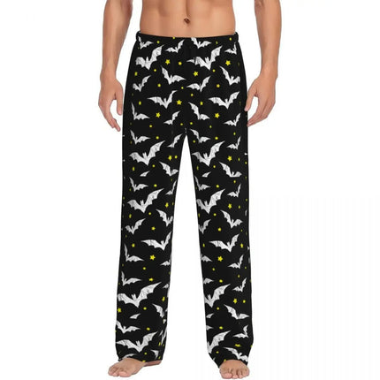 Pants Men Spooky Bat Black Purple Sleepwear Bottoms - Pants - acm - Mad Fly Essentials