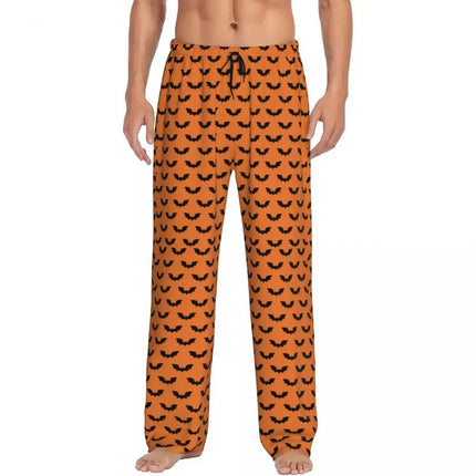 Pants Men Spooky Bat Black Purple Sleepwear Bottoms - Pants - acm - Mad Fly Essentials
