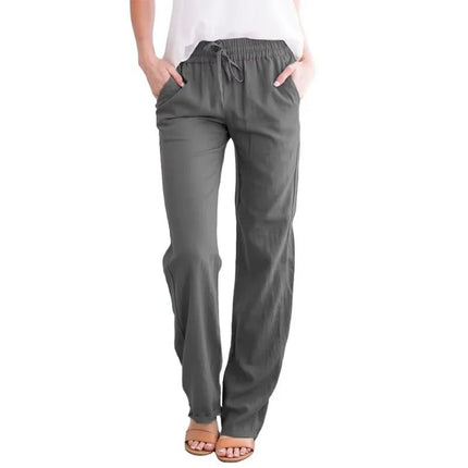 Pants Women Drawstring Casual Wide Leg Pants - Pants - Adyce - Mad Fly Essentials
