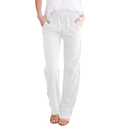 Pants Women Drawstring Casual Wide Leg Pants - Pants - Adyce - Mad Fly Essentials