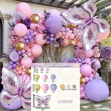 Party Decor 93pcs Butterfly Balloon Garland Arch Wedding Decor - Party Decor - Party Essentials - Mad Fly Essentials