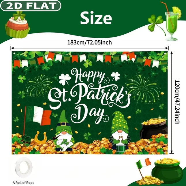 Party Decor St Patricks Day Gifts Banner Top Backdrop - Party Decor - Top Party - Mad Fly Essentials