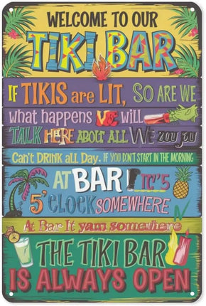 Party Decor Tiki Bar Beach Sign Decor - Party Decor - SQ - DGLZ - Mad Fly Essentials