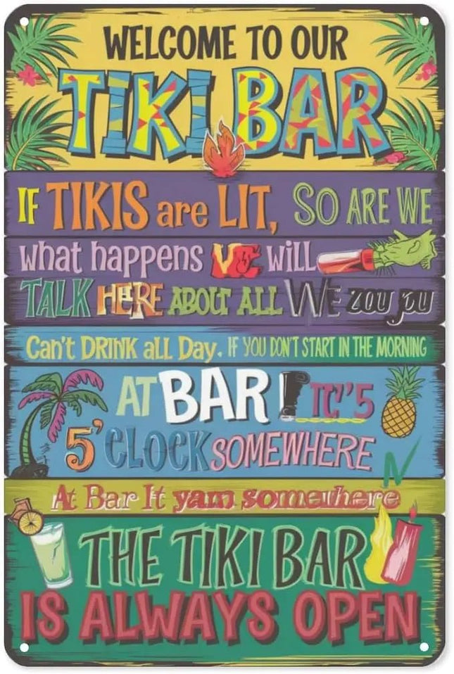 Party Decor Tiki Bar Beach Sign Decor - Party Decor - SQ - DGLZ - Mad Fly Essentials