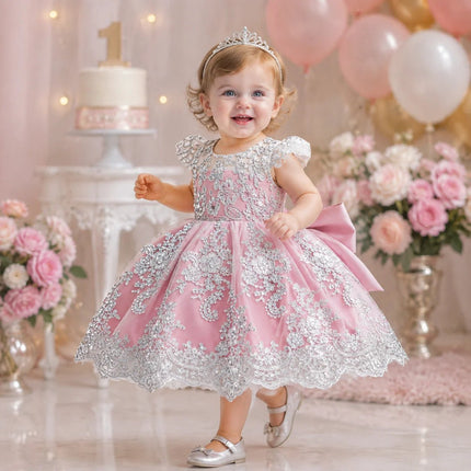 Party Dress Baby Girl 1 Year Christening Birthday Dress - Party Dress - NNJXD - Mad Fly Essentials