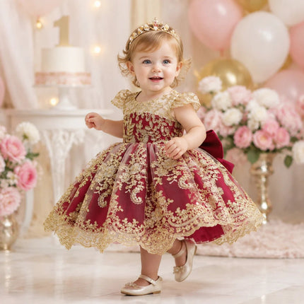 Party Dress Baby Girl 1 Year Christening Birthday Dress - Party Dress - NNJXD - Mad Fly Essentials