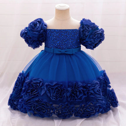 Party Dress Baby Girl Flower Baptism Tutu Birthday Dress - Party Dress - Emmababy - Mad Fly Essentials