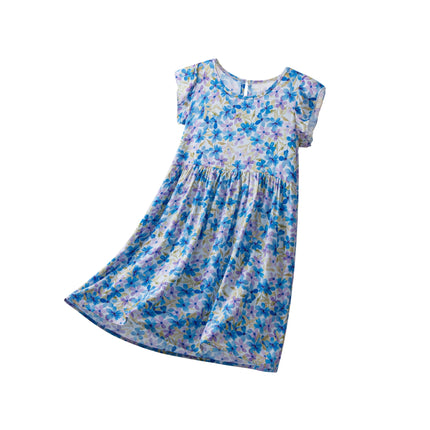 Party Dress Baby Girl Summer Cartoon Dinosaur Rainbow Dress - Party Dress - Girlymax - Mad Fly Essentials