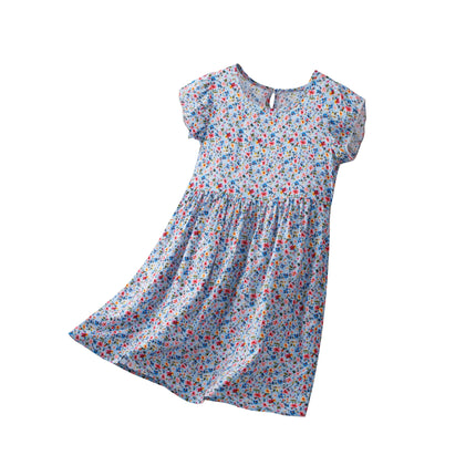 Party Dress Baby Girl Summer Cartoon Dinosaur Rainbow Dress - Party Dress - Girlymax - Mad Fly Essentials