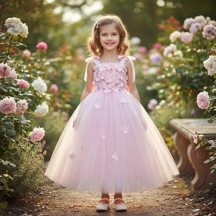 Party Dress Girl Little Princess Flower Petal Girl Dress - Party Dress - MAIDEN VISION - Mad Fly Essentials