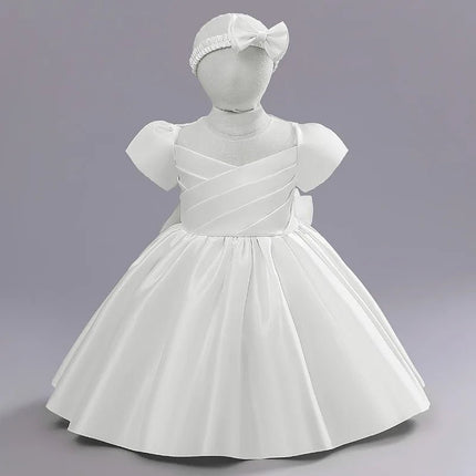 Party Dress Girl Teen Satin White Bridesmaid Dress - Party Dress - Bear Leader - Mad Fly Essentials