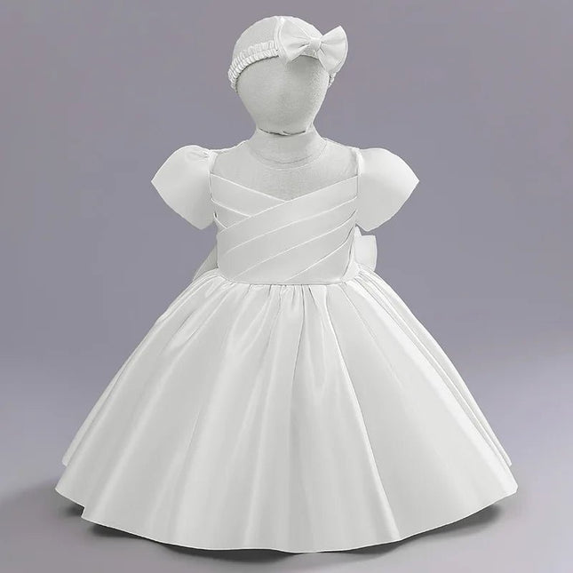 Party Dress Girl Teen Satin White Bridesmaid Dress - Party Dress - Bear Leader - Mad Fly Essentials