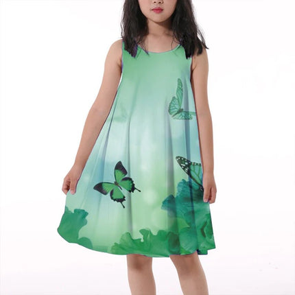 Party Dress Girls 3D Graphic Sleeveless Butterfly Dress - Party Dress - ABreeze - Mad Fly Essentials